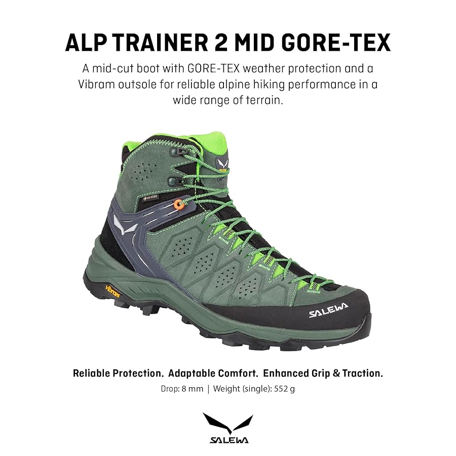 Amazon.co.jp: Salewa Alp Trainer 2 Mid Raw Green/Pale Frog 8